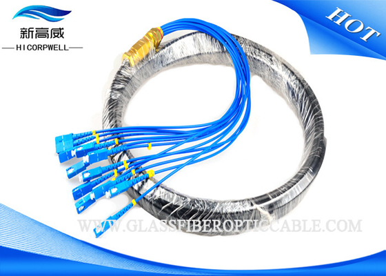 Treccia ottica della fibra nera di Paintcoat FC, cavi di toppa di fibre ottiche di IEC 60794