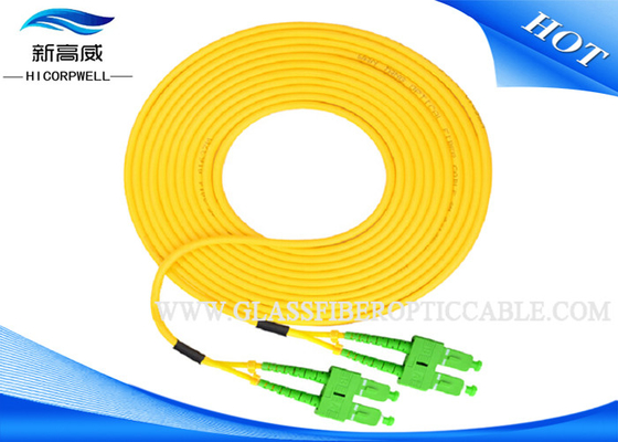 Fibra ottica all'aperto del cavo di toppa di IEC 60794, cavo giallo della toppa della fibra della st Lc di Paintcoat