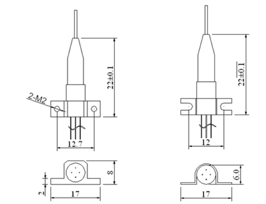 Moduli a fibra ottica coassiali del laser a diodi della treccia DFB per i trasmettitori ottici