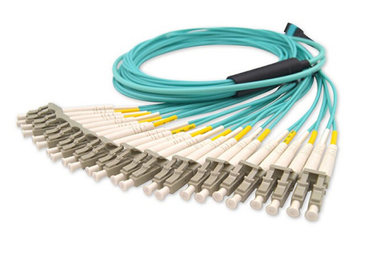 Cavo di toppa a fibra ottica a fibra ottica misto del cavo LSZH del tronco di MPO 100G QSFP OM3 OM4