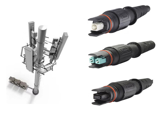 Mini MPO impermeabilizzano i connettori di Opticial della fibra protettivi IP del connettore per la comunicazione a distanza