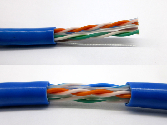 Singolo cavo di lan di Ethernet per la rete fuori del rame nudo di Cat6 4pr 23Awg 0.56mm Utp