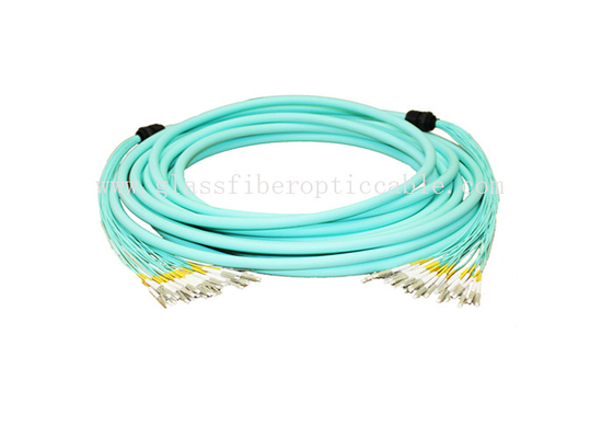 Le FO blu rattoppano il tipo il LC UPC del connettore di lunghezza 20M 30M 50M del cavo OM3 1C 2C LSZH