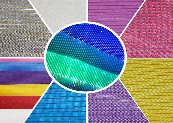Tessuto a fibra ottica a strisce di RGB per gli accessori e l'abbigliamento luminoso