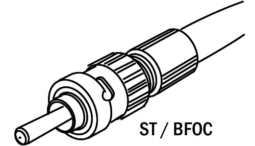 Patchcord della st di ST-025 ST-10 ST-20 (BFOC) con il connettore di fibra ottica di plastica