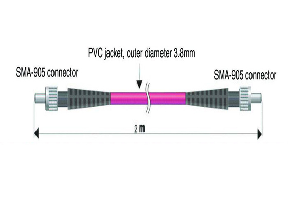 La toppa a fibra ottica nera di Paintcoat cabla l'IEC 60794 del connettore di SMA 905 approvato
