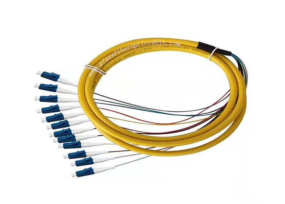 LC UPC - sblocco del cavo di toppa della fibra mista di LC UPC, cavo ottico in serie della toppa del PVC LSZH di MP 12C