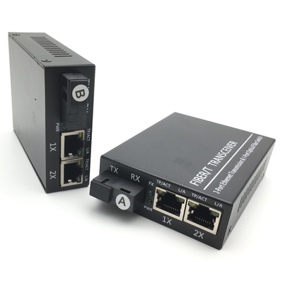 Ethernet a fibra ottica del ricetrasmettitore 20KM 1SC 2 RJ45 850nm 1310nm 1550nm di IEC 60794