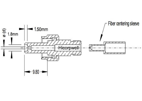 Connettori di cavo a fibre ottiche del laser di alto potere HP-SMA-905 230um all'elaborazione di materiali della chirurgia laser 1200um