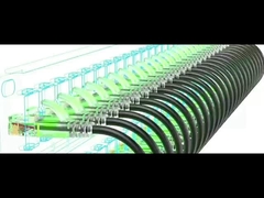 2 X Fibra Om3 + 2 X 14 AWG + 2 X Cat6a Cavo ibrido di rame Cavo in fibra ottica