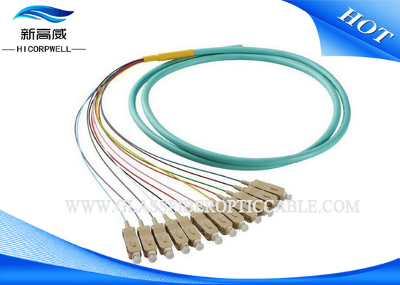 Multi singolo modo 9 125 dello Sc OM3 della treccia semplice della fibra con il rivestimento PVC/di LSZH