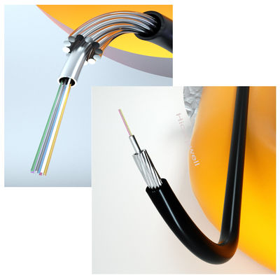 Fibra ottica 2 nuclei Teflon per pozzi di petrolio Cavi ottici ad alta temperatura e sensori di rilevamento resistenti ad alta temperatura Fibre ottiche di misurazione della temperatura per rilevamento di pozzi di petrolio