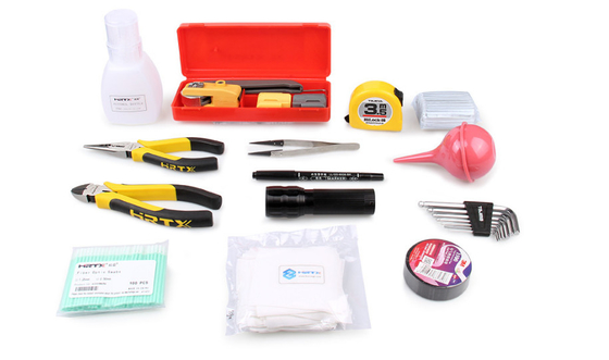 Kit di utensili d'impionbatura a fibra ottica di lusso di caso irregolare del campo, strumenti a fibra ottica dell'installazione