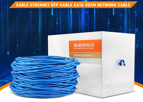 Ethernet Unshielded Lan Cable Fluke Tested della rete Cat6 di 23AWG UTP CCA 1000ft